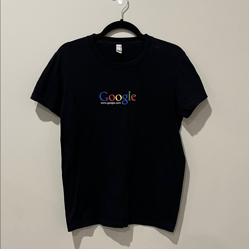Vintage Google Black T-Shirt with Logo